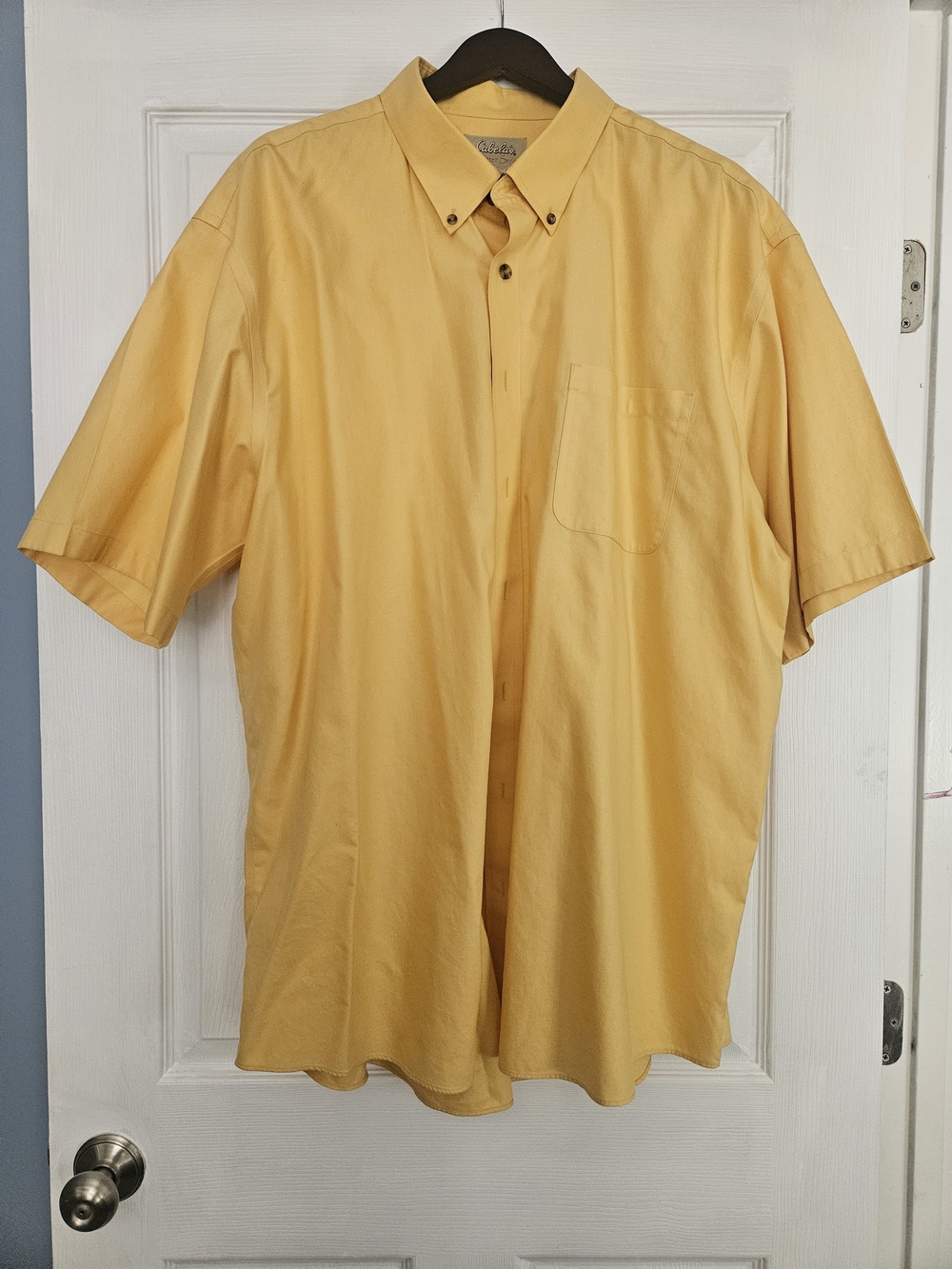 Cabela's Short Sleeve Button-Down Shirt in Mustard